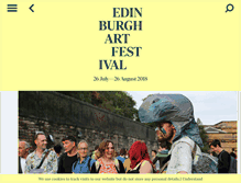 Tablet Screenshot of edinburghartfestival.com